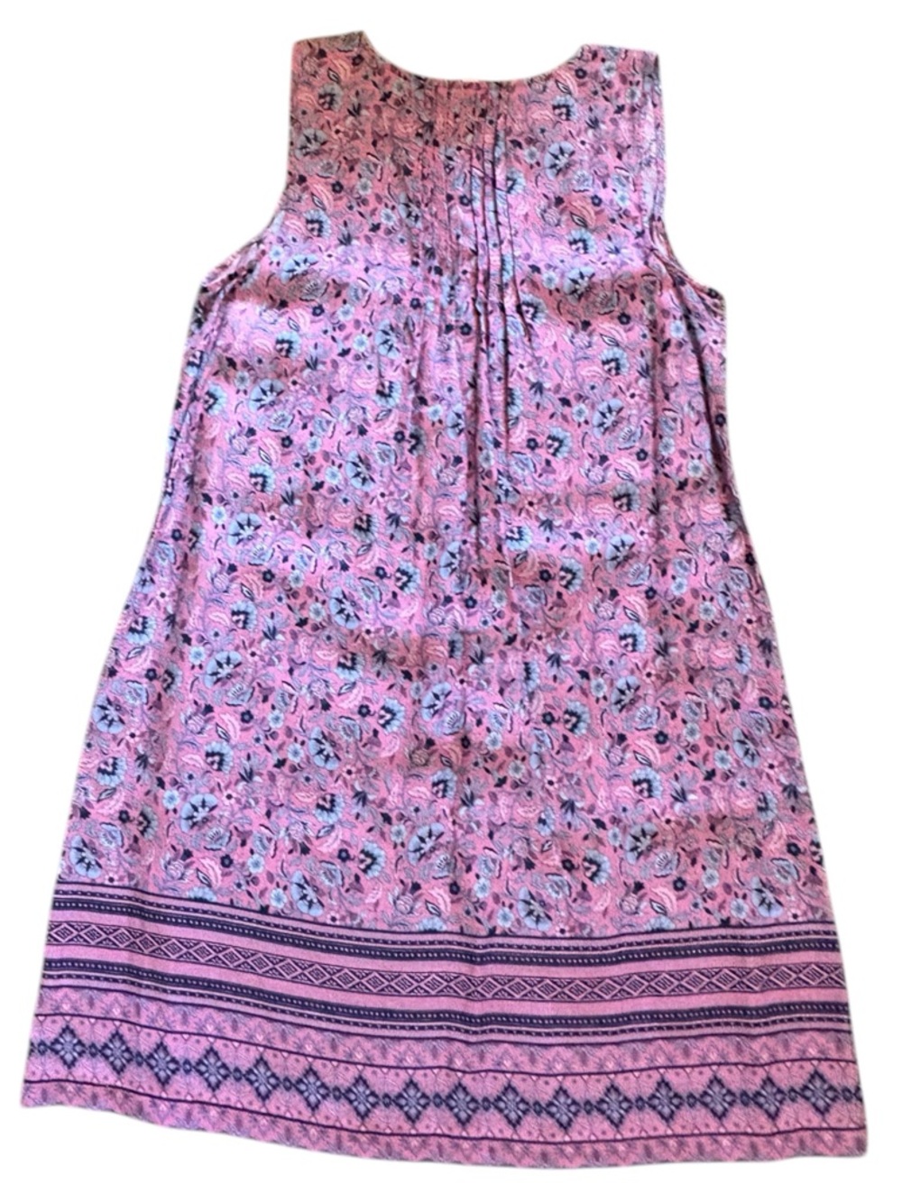 🌸 J. Jill Love Linen Floral Dress – Cottagecore Charm with Blue Accents | Sz L - Picture 6 of 10